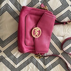 Pink MK cross body bag